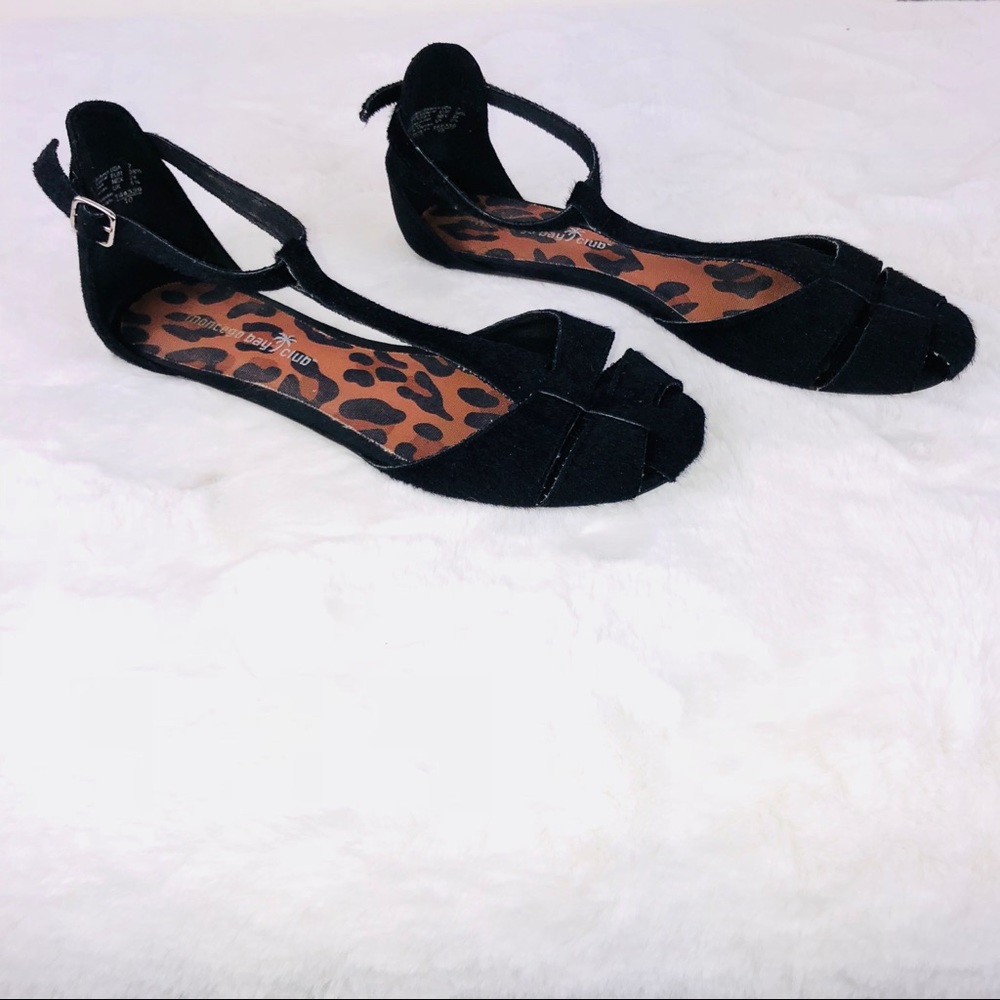 Black Calf Hair Sandals